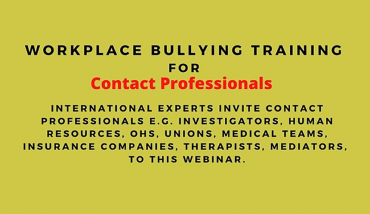 Workplace Bullying: Training for Contact Professionals